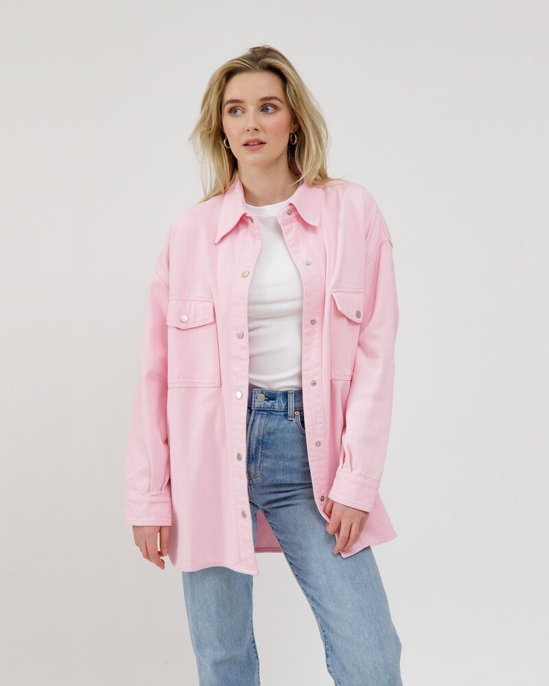 Shania Denim Jacket | Powder Pink