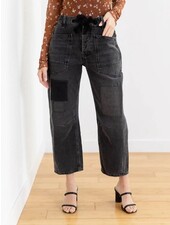 Free People Moxie Pull-On Barrel Jeans | Nighthawk