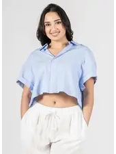 Crop Boxy Oxford Shirt