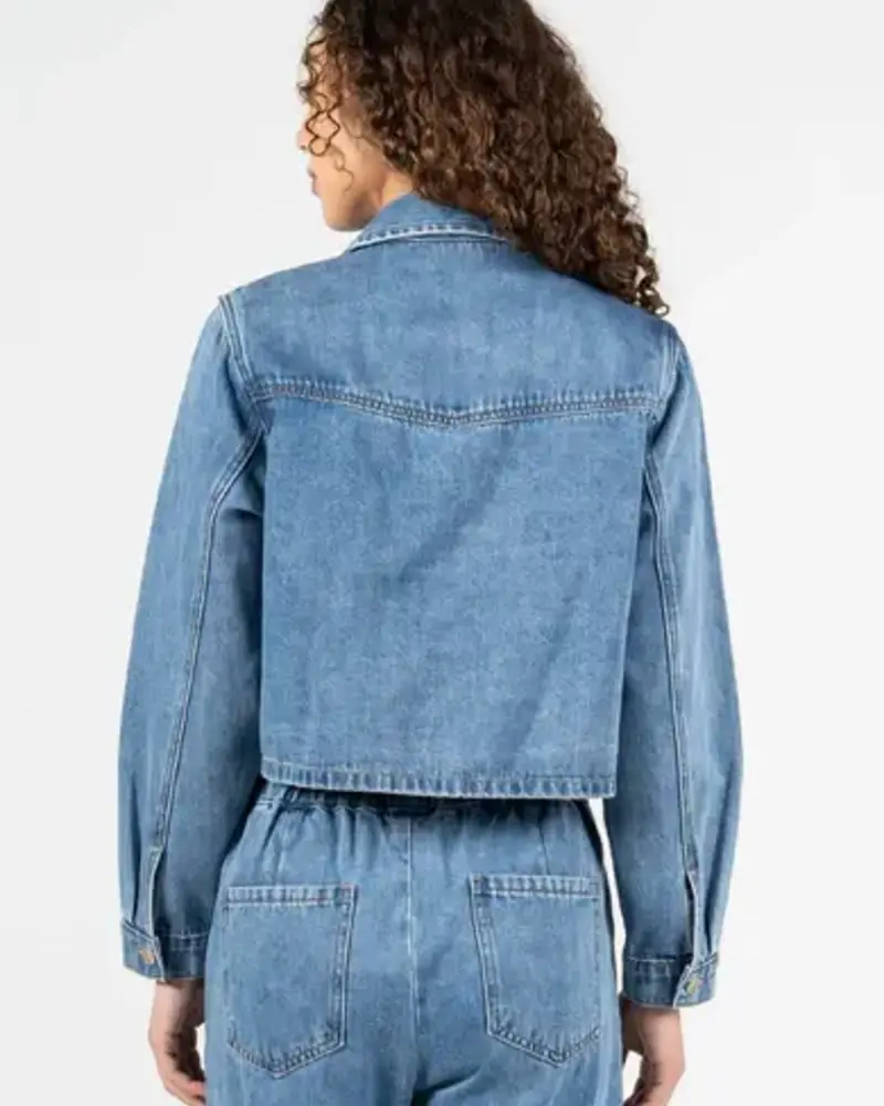 Crop Denim Shirt Jacket