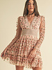 Emmie Embroidered Floral Lace Mini Dress