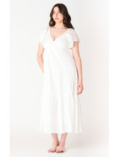 Lucia Flutter Sleeve Midi Dress