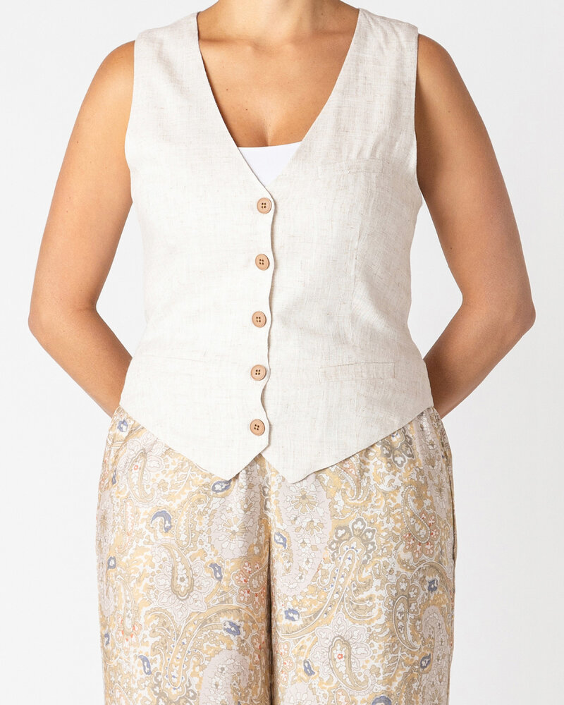Alina Linen Vest