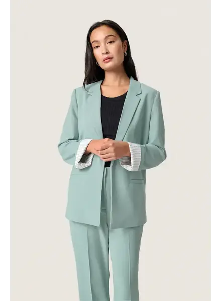 Shirley Fold-Up Blazer | Silver Blue