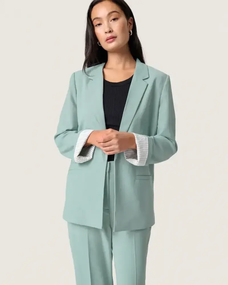 Shirley Fold-Up Blazer | Silver Blue