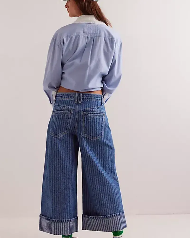 Free People Brette Cropped Wide-Leg Jeans | Bittersweet