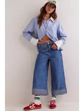 Free People Brette Cropped Wide-Leg Jeans | Bittersweet