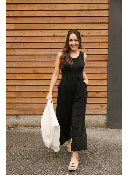 Smash + Tess Colbie Wide Leg Romper | Black