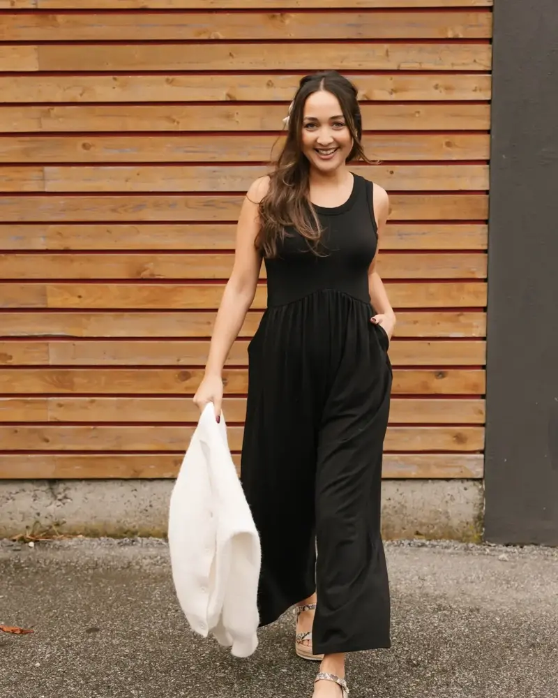 Smash + Tess Colbie Wide Leg Romper | Black