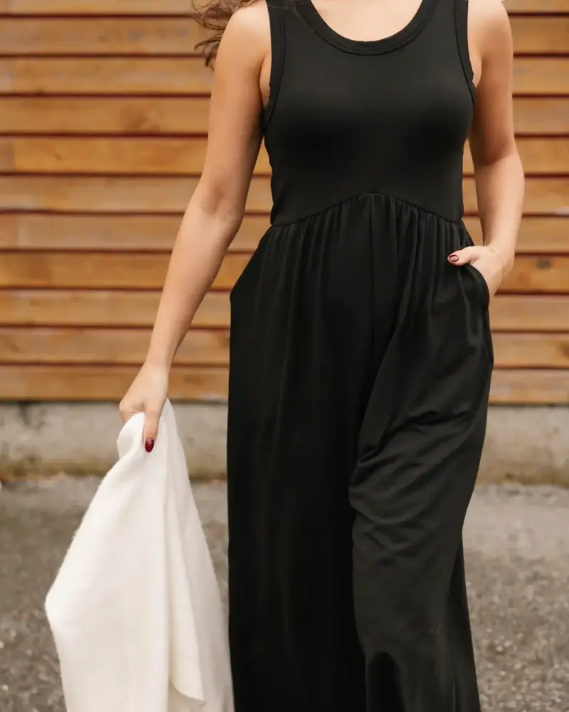 Smash + Tess Colbie Wide Leg Romper | Black