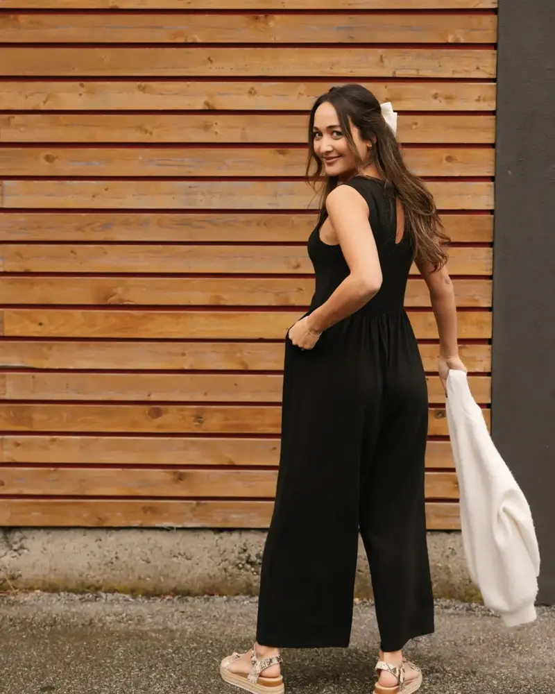 Smash + Tess Colbie Wide Leg Romper | Black