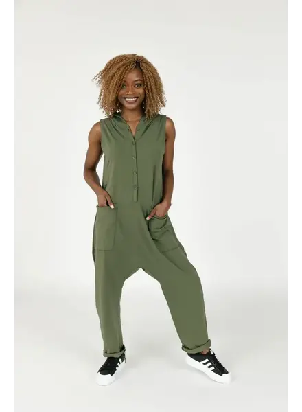 Smash + Tess Abigael Henley Romper | Moss