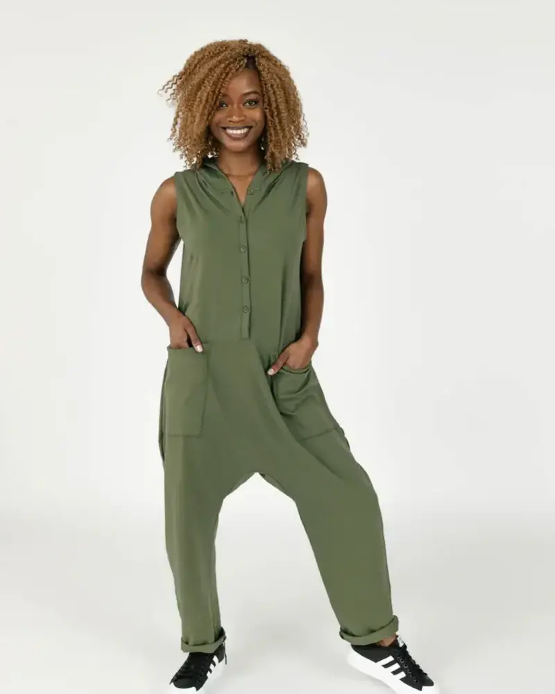 Smash + Tess Abigael Henley Romper | Moss