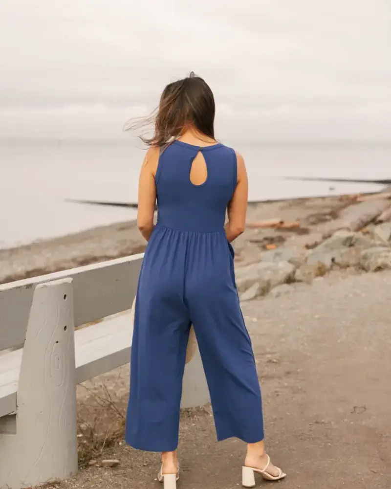 Smash + Tess Colbie Wide Leg Romper | Blue