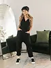 Smash + Tess Abigael Henley Romper | Black