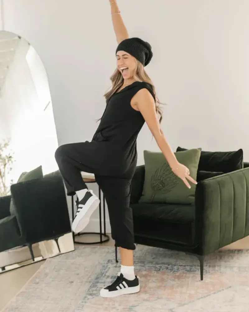 Smash + Tess Abigael Henley Romper | Black