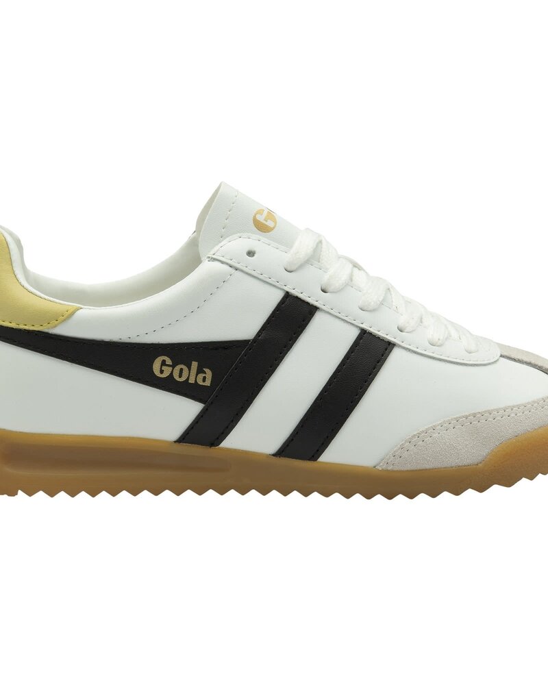 GOLA Torpedo Leather Sneakers | White / Black / Lemon
