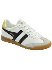 GOLA Torpedo Leather Sneakers | White / Black / Lemon