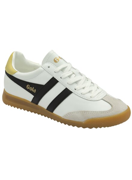 GOLA Torpedo Leather Sneakers | White / Black / Lemon