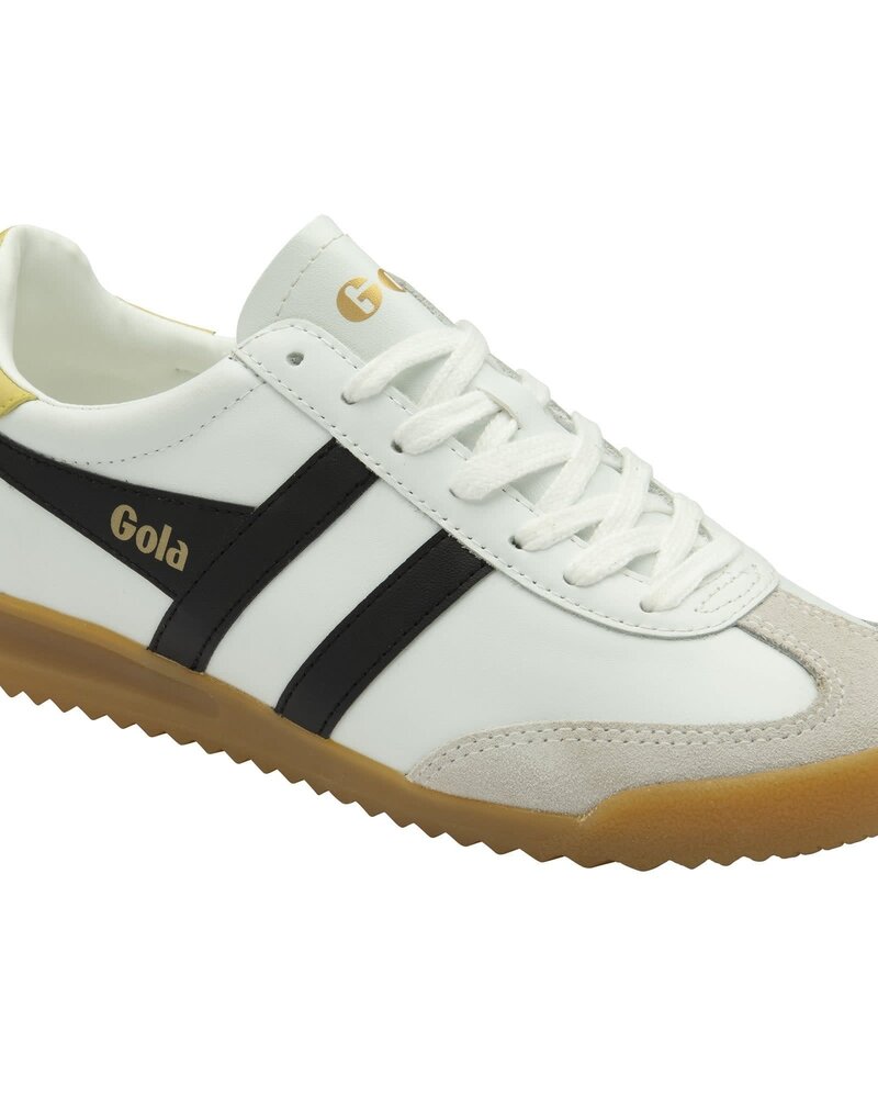 GOLA Torpedo Leather Sneakers | White / Black / Lemon