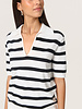 Spina Stripe Polo Pullover | Black