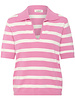 Spina Stripe Polo Pullover | Rose