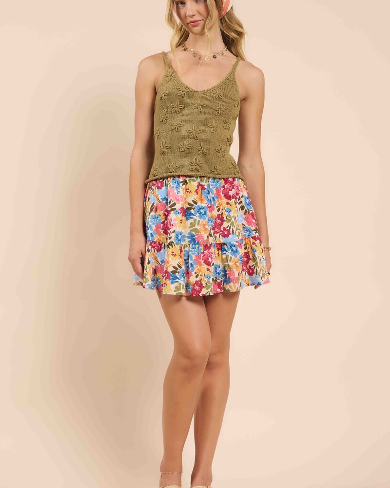 Dixie Flower Knit Tank