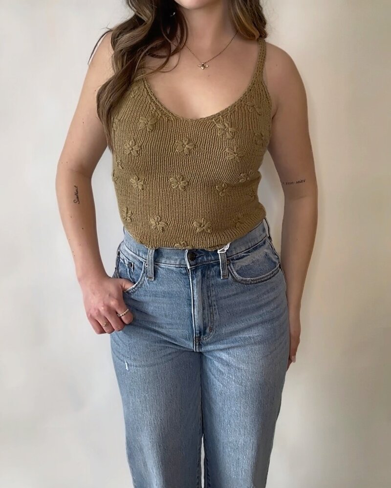 Dixie Flower Knit Tank
