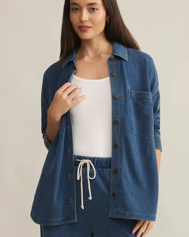 Z Supply All Day Knit Denim Jacket | Vintage
