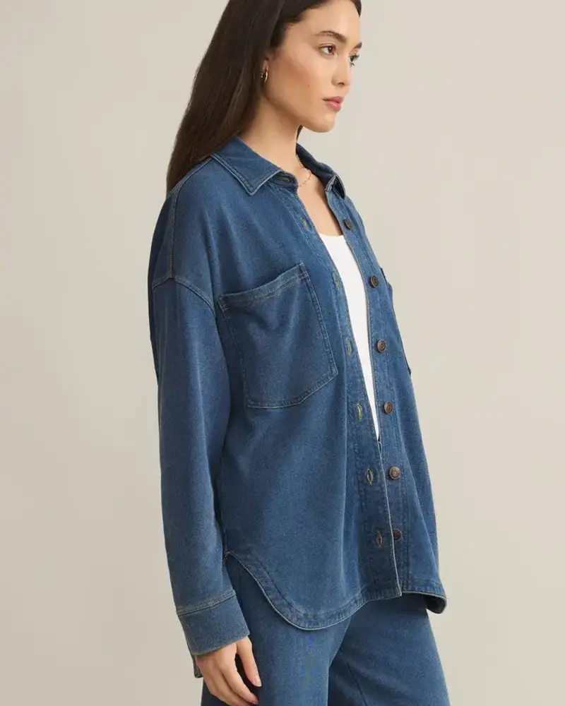 Z Supply All Day Knit Denim Jacket | Vintage