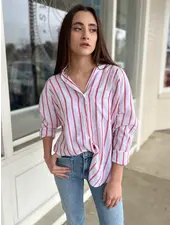 Z Supply Perfect Linen Top | Red