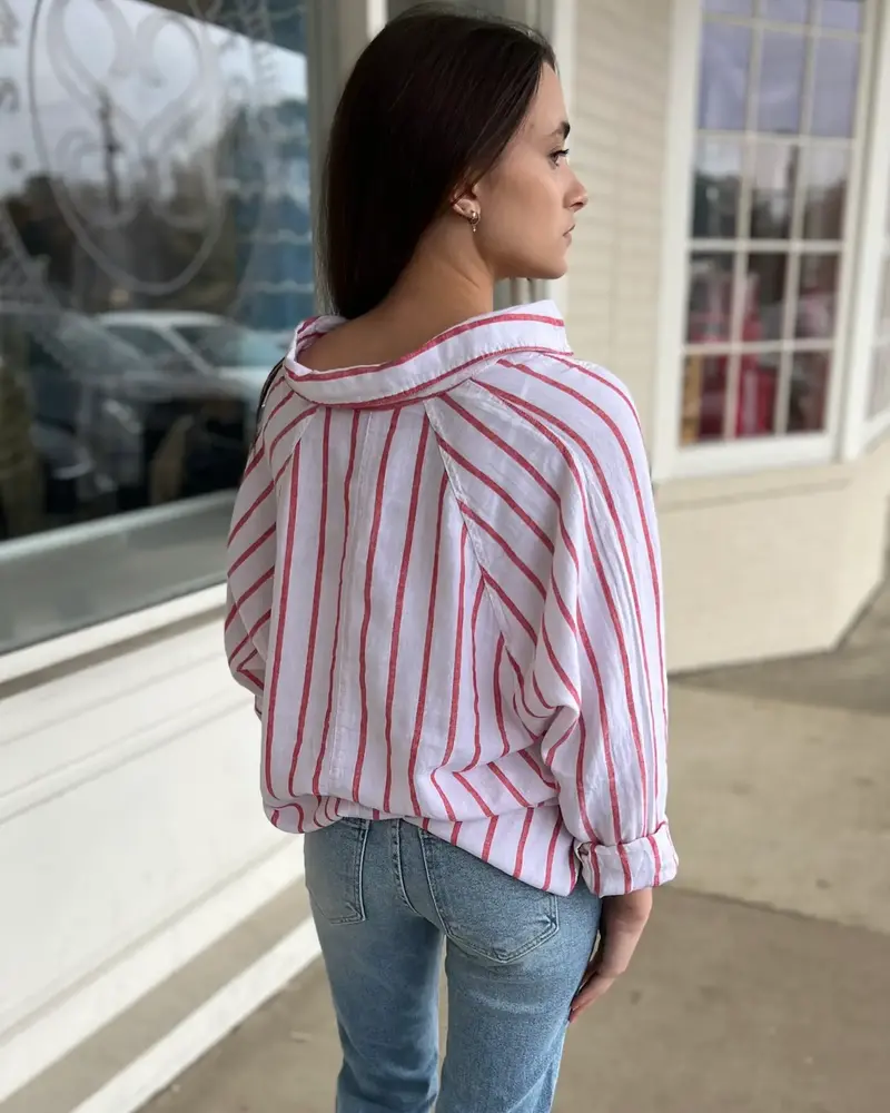 Z Supply Perfect Linen Top | Red