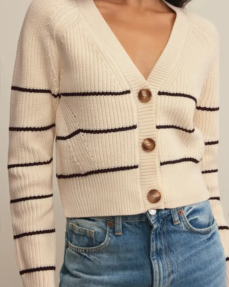 Stefi Cropped Stripe Cardigan - Thelma & Thistle Stefi Cropped Stripe Cardigan - Thelma & Thistle