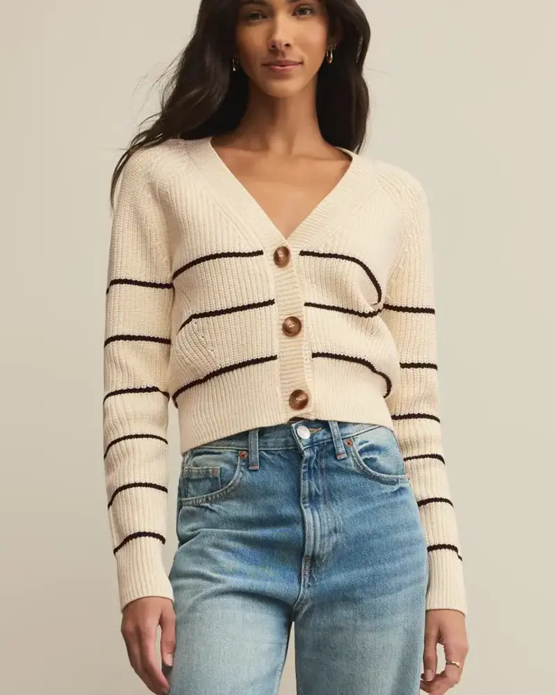 Z Supply Stefi Cropped Stripe Cardigan
