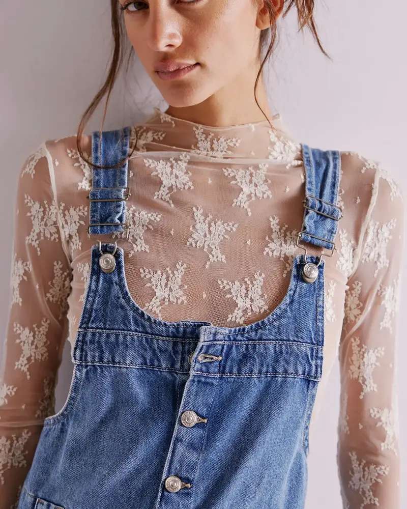 Free People Edie Denim Skirtall | Nimbus
