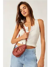Free People Coffee Date Mini Crossbody Bag | Terracotta