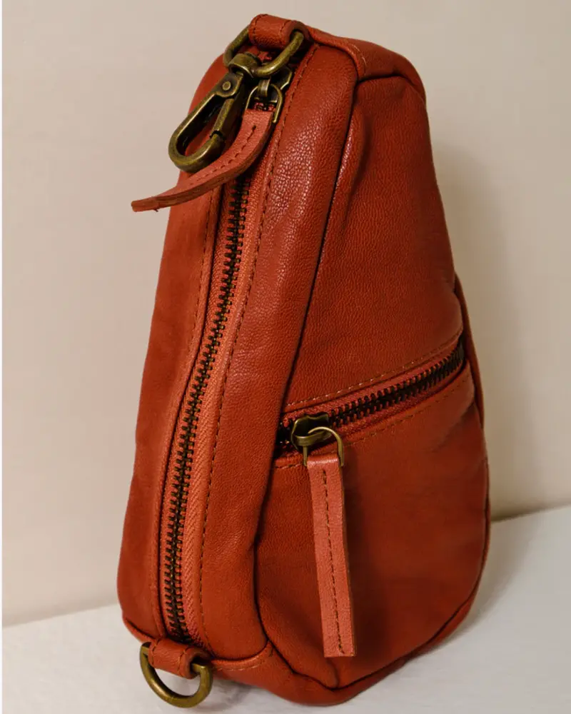 Free People Coffee Date Mini Crossbody Bag | Terracotta