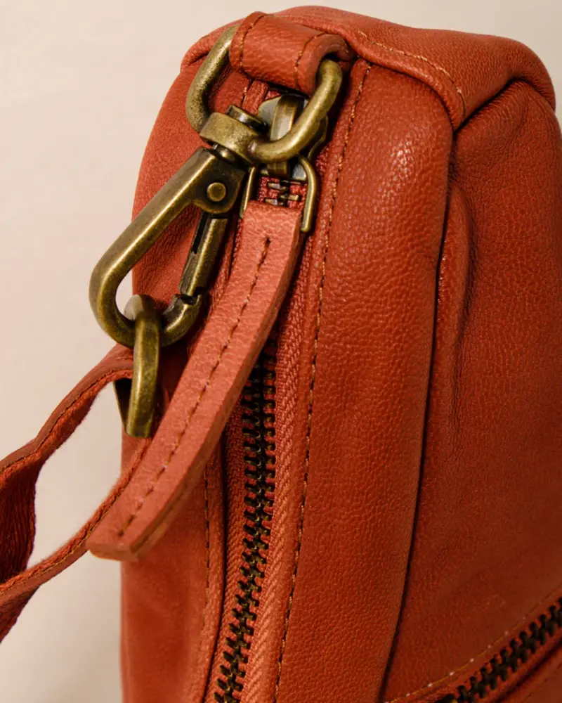 Free People Coffee Date Mini Crossbody Bag | Terracotta