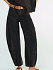 Free People Good Luck Mid-Rise Barrel Jeans | Black