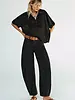 Free People Good Luck Mid-Rise Barrel Jeans | Black