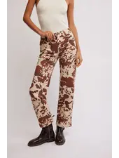 Free People Risk Taker Mid-Rise Jeans | Printed