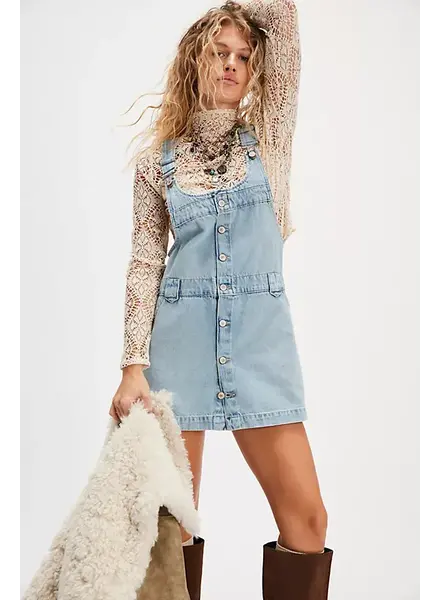 Free People Edie Denim Skirtall | Blues