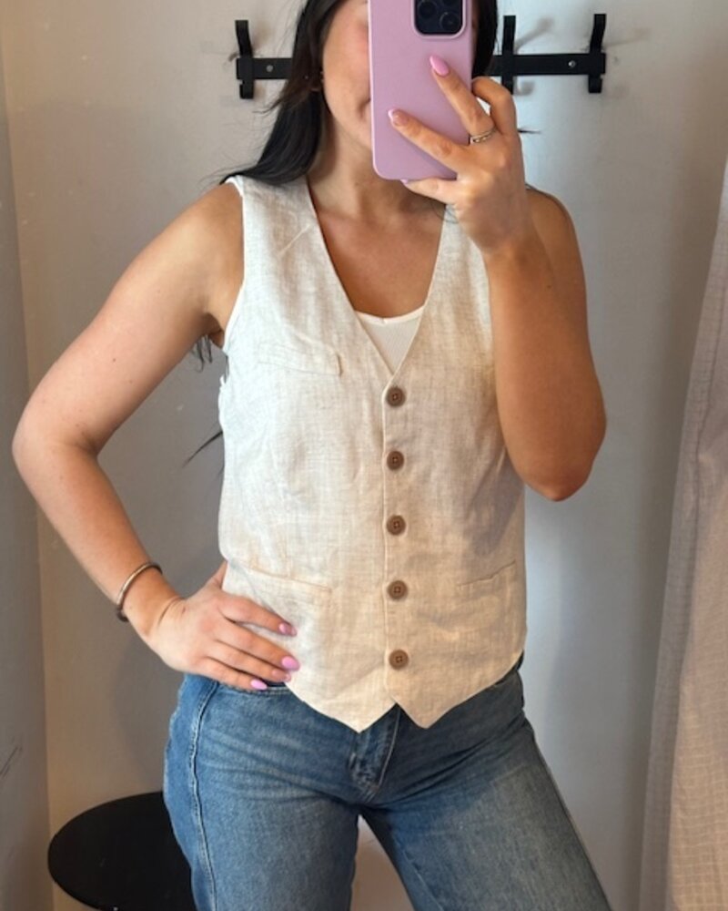 Alina Linen Vest