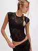 Free People Ready To Go Lace Tee | Black