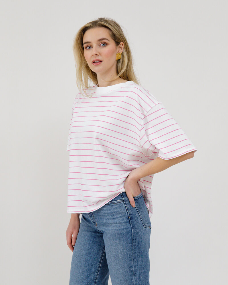 Boxy Tee | Retro Pink