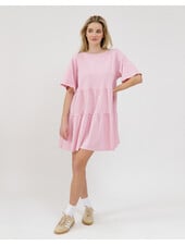 Tiered T-Shirt Dress | Bows Pink