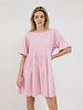 Tiered T-Shirt Dress | Bows Pink