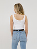 Ribbed Fitted Tank Top | White