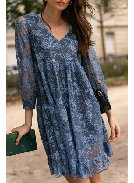 Judy Lace Dress | Blue