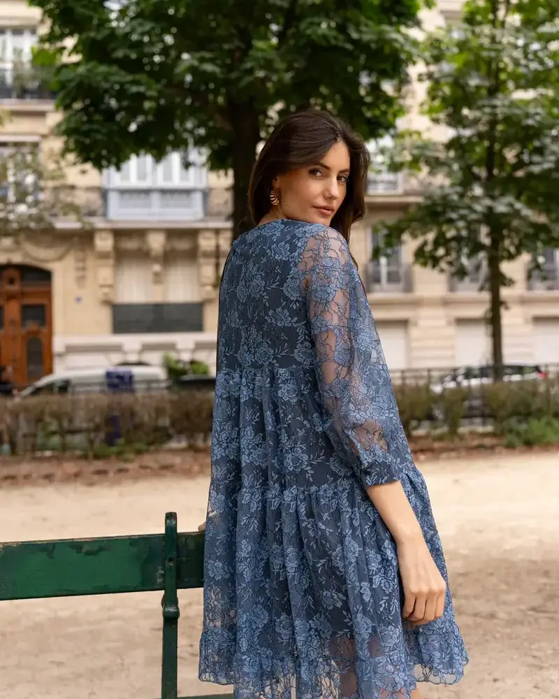 Judy Lace Dress | Blue